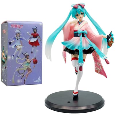 Modèle Original Bouchon à Nouilles Hatsune Miku 20cm Fée Fleur Anémone Modèle Figurine Anime Collections Jouets Cadeaux