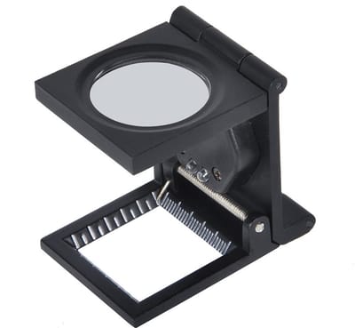 Dailygoody - Draadteller - Inklapbare LED Loep - Hoogwaardige Vergroting - Zwart - Geschikt voor Textiel en Sieraden - 10x Vergrootglas
