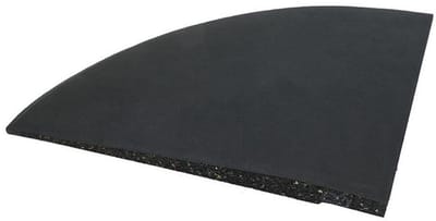 IVOL Hoekstuk rubber rand sportvloer - 50x50 cm - 20 mm dik - Zwart