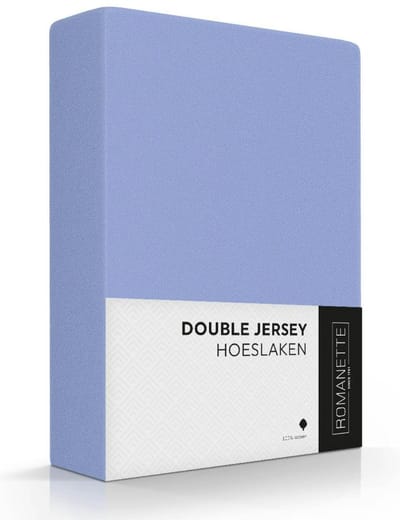 Romanette Luxe Dubbel Jersey Hoeslaken - Lavendel - Maat: 80/90/100 x 200/210/220 cm