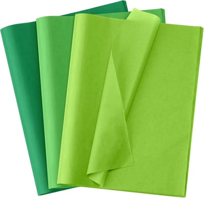 300 Vellen Kraftpapier Inpakpapier Groen (35x50 cm) voor Cadeaus en Knutselen