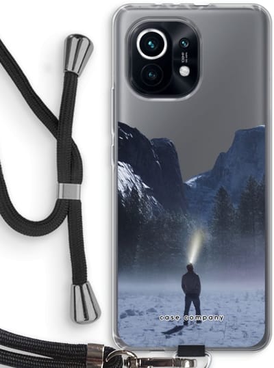 Case Company® - Hoesje met koord geschikt voor Xiaomi Mi 11 hoesje met Koord - Wanderlust - Telefoonhoesje met Zwart Koord - Bescherming aan alle Kanten en Over de Schermrand
