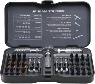 Magnetische Schroevendraaier - 40 in 1 Set - Klusjes Thuis - Magnetische Ratel - Compacte Kast - Veelkleurig