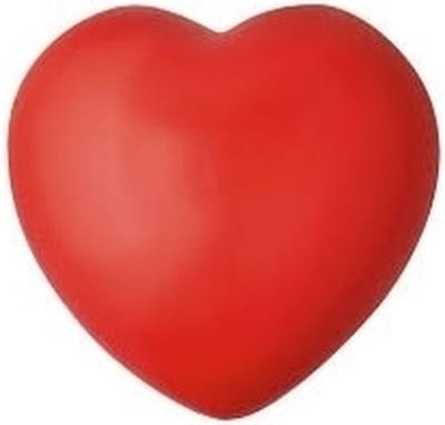Stressbal hartje - 15x - rood - 7 cm - knijpbal - verbeter de focus - rustgevend