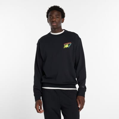 New Balance Neon Crew Sweatshirt - Zwart- Heren, Zwart S