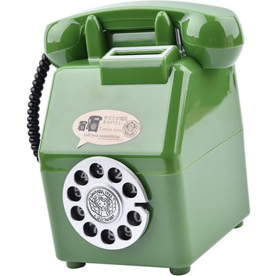 Téléphone rétro tirelire souvenir cadeau décoration de la maison décoration de table tirelire pour festival enfants étagère chambre anniversaire