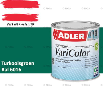 ADLER Varicolor Lakverf RAL 6016 – Turkooisgroen 750 ml – 2-in-1 Houtverf, Metaalverf en Kunststof Lak voor Binnen & Buiten