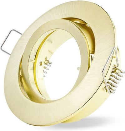LEDmaxx Inbouwspot rond goud kantelbaar bajonetsluiting voor GU10 | zaagmaat 68mm | GU10 | Max 1x50W exclusief