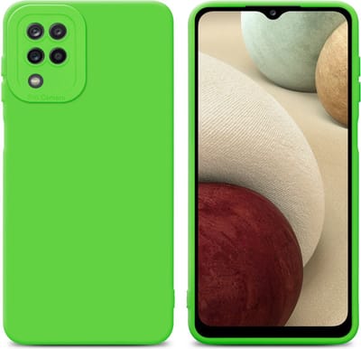 Cadorabo Hoesje geschikt voor Samsung Galaxy A12 / M12 in FLUID GROEN - Beschermhoes gemaakt van flexibel TPU silicone Cover Fluid Case