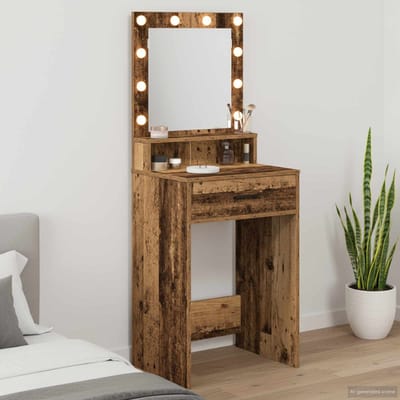vidaXL - Kaptafel - Oudhout - 50 - x - 41 - x - 135 - cm - Bewerkt - hout