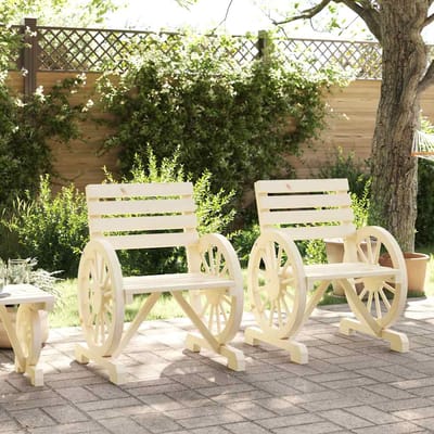 vidaXL - Tuinstoelen - 2 - st - 58x58x78,5 - cm - massief - vurenhout