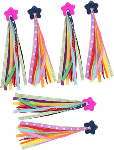 Stuurslingers Kinderen - Fiets Decoratie - Fiets Versieren - 3 Paar Set - 27cm Lengte - Kleurrijk