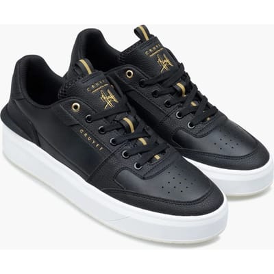 Cruyff Endorsed Tennis Heren Sneakers Van Leer In Het Zwart