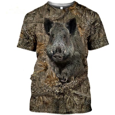 Explosieve camouflage jacht dier konijn mannen zomer casual groot formaat 3D T-shirt street fashion trui met korte mouwen L gray