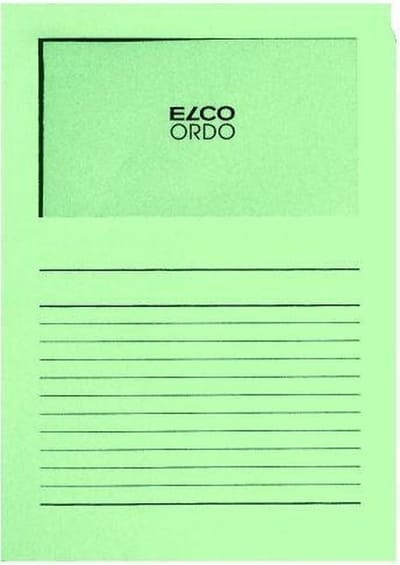 Elco Ordo Cassico L-map met venster A4 100 stuks 220 x 310 mm Lichtgroen