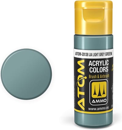 AMMO by Mig Jimenez Hobbyverf Acrylverf - MIG 20138 ATOM - IJA Light Grey Green - Acryl - 20ml Verf flesje - 20 ml