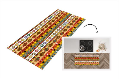 Keukenloper - Loper keuken - Maya - Patroon - Latijns Amerika - 120x50 cm - Keukenloper vinyl
