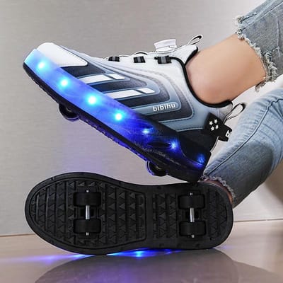 Patins à roulettes à double roue pour enfants et adolescents 38