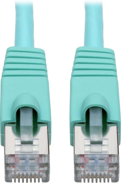 Tripp-Lite N262-007-AQ Cat6a 10G-Certified Snagless Shielded STP Network Patch Cable (RJ45 M/M), PoE, Aqua, 7 ft. TrippLite
