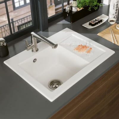 Villeroy & Boch Subway 45 Compact inset sink, drain with manual override, basin left 331201R1