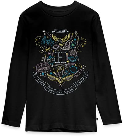 Harry Potter Hogwarts onderdelen Premium T-Shirt Tiener Lang