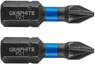 Graphite - Impact Bit - PZ1 - 25 mm - S2 Staal
