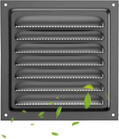 Vierkante Metalen Ventilatiehoes met Gaas voor Binnen en Buiten - 20x20 cm