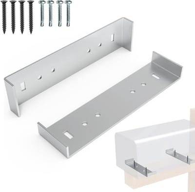 Brievenbus Ondersteuning - Montage Beugel - Brievenbus Plaatsen - Heavy Duty Aluminium - 8 Inch Breedte - Zilver