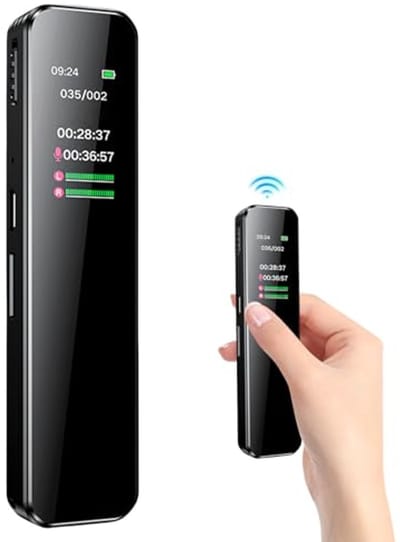 Mini Dicteerapparaat 64 GB met Ruisonderdrukking voor Efficiënte Opnames