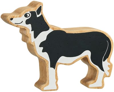 Lanka Kade - Houten figuur - Black White Dog