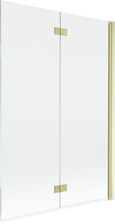 Mexen Mist douchescherm 2-delig rechts 120 x 150 , transparant, goud geborsteld - 8A9-120-002-55-00-P
