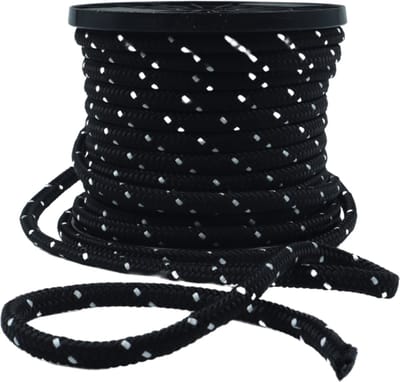 Premium boot touw Zwart/Wit - 100 meter lang - 8 mm dik
