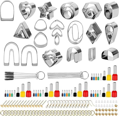 Uitsteekvormen Set - Klei Gereedschap - Sieraden Maken - Roestvrij Staal - 169 Delen - Metaal
