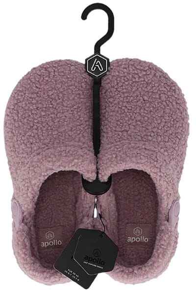 Apollo dames cloq / slipper - lila / oudroze - teddy - maat 37/38
