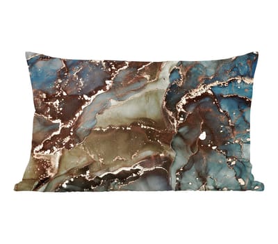 Sierkussens - Kussentjes Woonkamer - 60x40 cm - Marmer - Goud - Groen