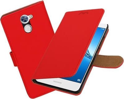 BestCases.nl Huawei Y7 / Y7 Prime Effen booktype hoesje Rood