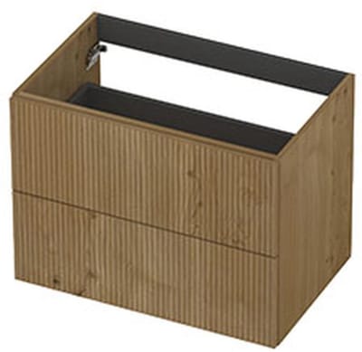 INK - Onderkast 2L Fineer Gefreesd Tbv Greep - 700x450x520 Mm - Natur