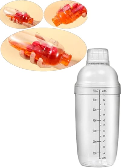 1 stuk hars shakerbeker - met schaalverdeling voor nauwkeurige volumeregeling - drankmengbeker - cocktailshakerbeker - 6*3.8*22cn - 700nl ​​​​- geschikt voor thuis, bar, thee mixen, enz. - transparant.