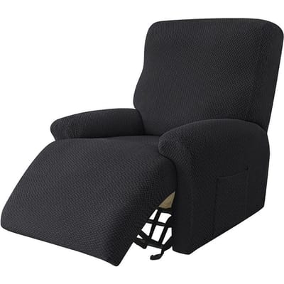 Housse de siège de canapé Stretch Couleur unie Housse de fauteuil inclinable Antidérapante Tout inclus Jacquard Housse de fauteuil pour salon 1 PC Sofa cover