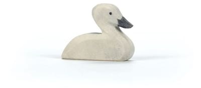 Ostheimer houten zwaan klein speelgoedfiguur voor kinderen.