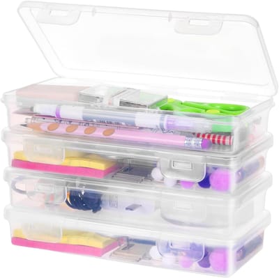 Pen Organiser voor Kinderen - Stapelbare Opbergdoos met Deksel voor Knutselmaterialen en Kleine Onderdelen, Ideaal voor Sorteren en Opslaan