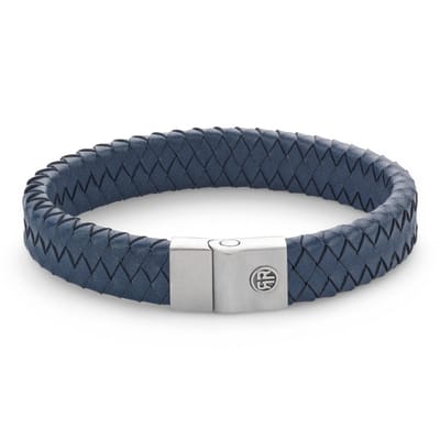 Rebel & Rose armband Full Metal Premium Blue 12mm unisex RR-M0044-S