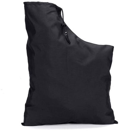 QTTVBTNA - 1 Stuk Zwarte Bladblazer Opvangzak - 420D Waterdicht & Duurzaam - Met Onderaan Ritssluiting en Trekkoord - Universele Pasvorm voor Tuin & Gazon - Herbruikbaar Snoeiafval Zak - 60x44cm - Zwarte