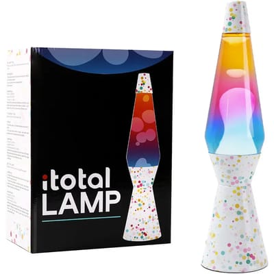 i-Total Lavalamp - Lava Lamp - Sfeerlamp - 40x9.2 cm - Glas/Aluminium - 30W - Bubbles - XL1780