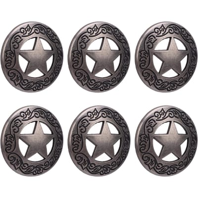 10 Jeux Rivets Vis Métal Canon 28mm Rivet Étoile Creuse à Cinq Pointes et Vis Cruciforme 4,5mm pour gray