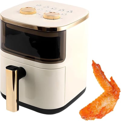 Digitale Airfryer - Hete Lucht Oven - Gezond Koken - Groot Kijkvenster - 6 Liter - Zwart