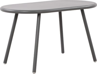 CLP Velva Salontafel - Ovaal - Loungetafel - voor buiten en binnen - Weerbestendige en UV-bestendige tuintafel - Bijzettafel voor buit donkergrijs
