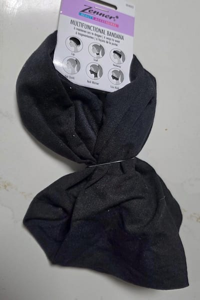 Zenner multifunctionele bandana zwart - hoofdband, haarband, armband sjaal in 1 - op 6 verschillende manieren draagbaar