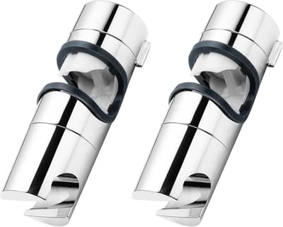2 stuks douchehouders 18-25 mm universele handdouchehouder douchekophouder 360° draaibare douchehouder douchestang verstelbare douchehouder voor glijstang, ABS, verchroomd