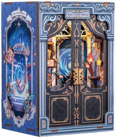 CuteBee Book Nook - Modelbouw - Houten 3D Puzzel - DIY Bouwpakket Volwassenen en Volwassenen - Boekensteun - Boekenhouder - Soul Travel Agency